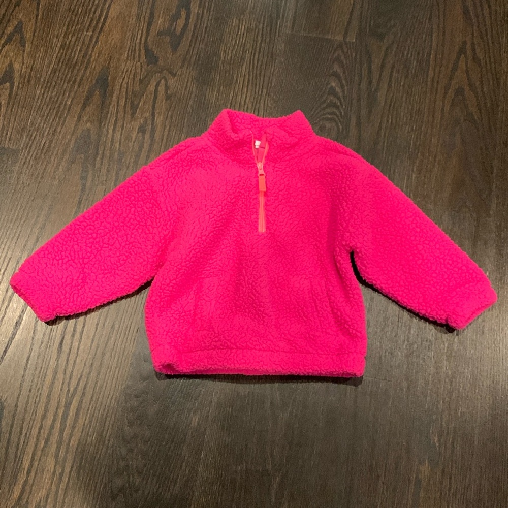 GAP Kids Bright Pink Half-Zip Sweatshirt